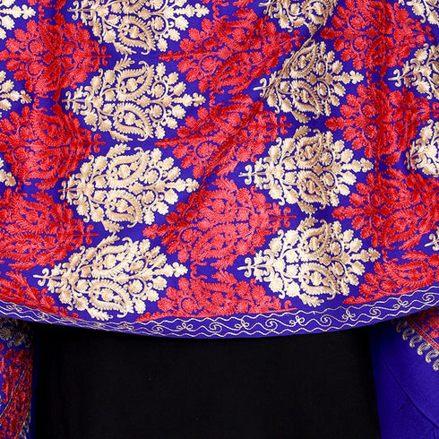 Women's Aari Embroidered Wool Stole